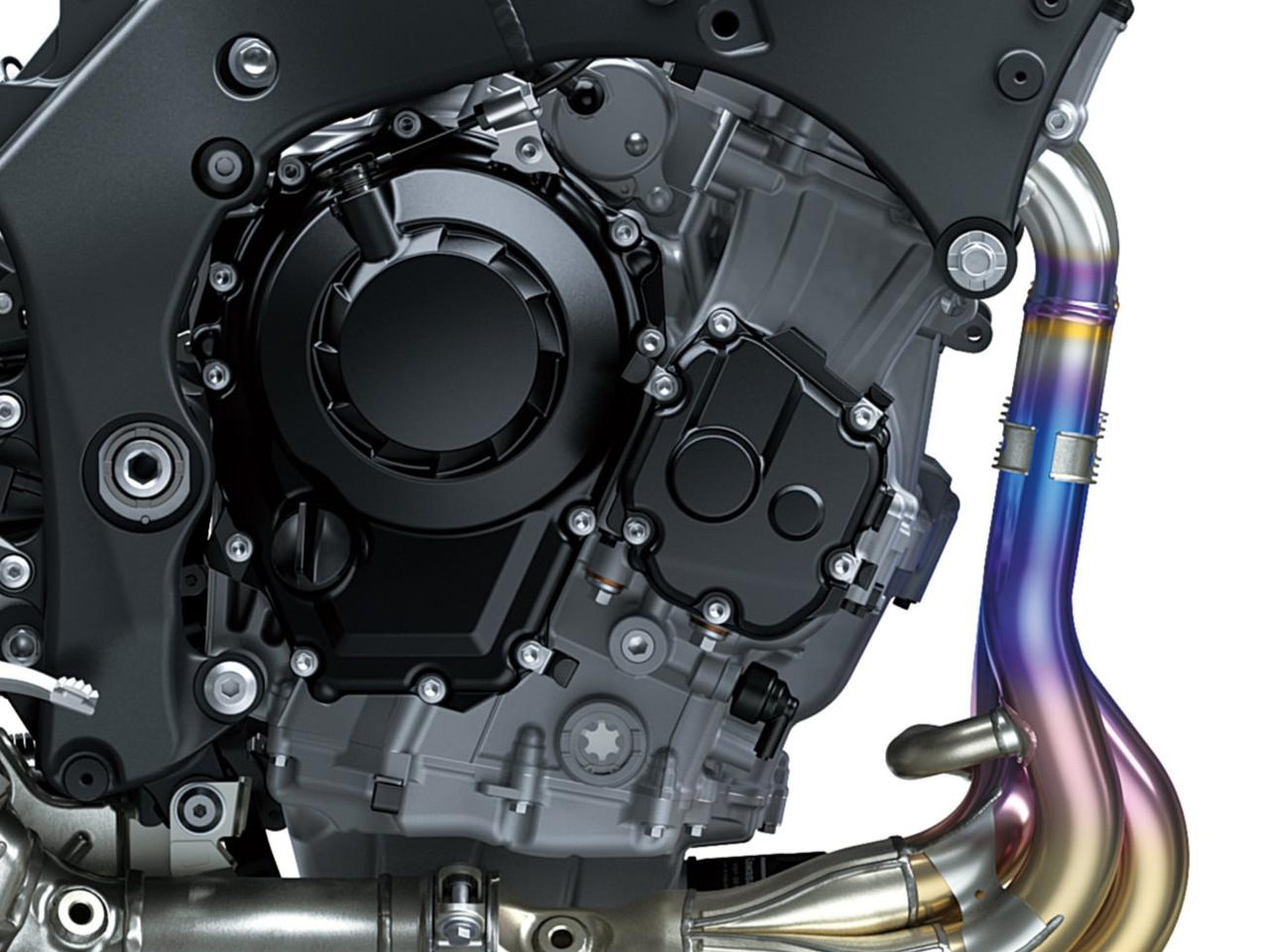 Potente motor de 998cc, 4 tempos, em linha, com refrigeração líquida