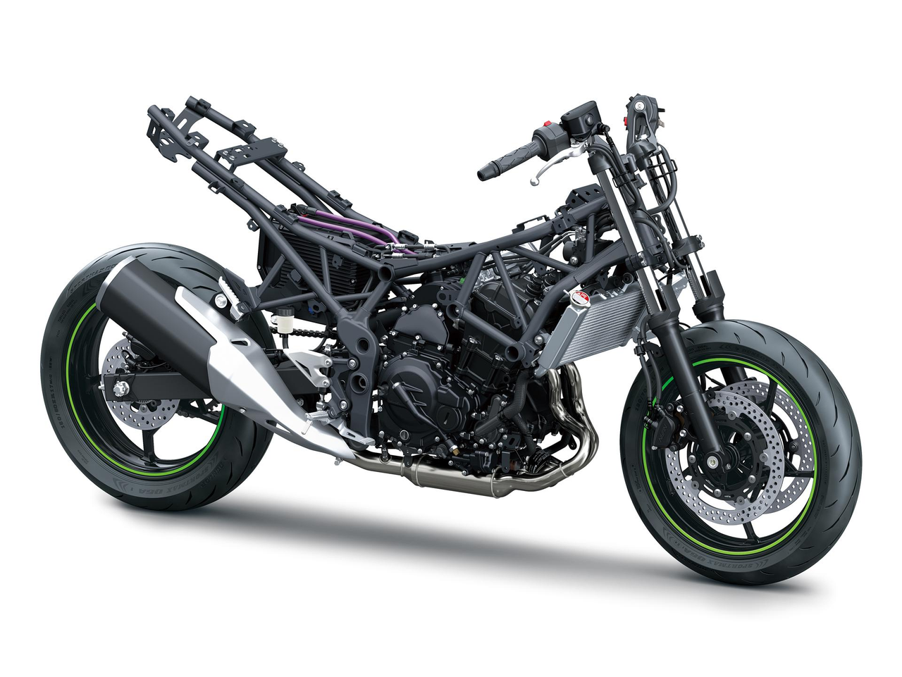Design de chassis cuidadosamente pensado: condução desportiva da Kawasaki