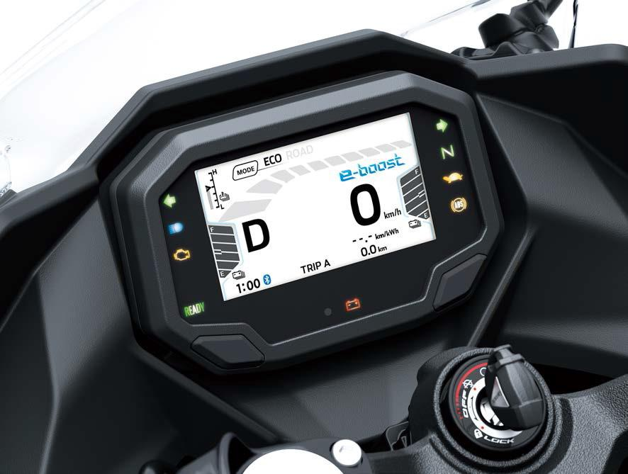 Painel de instrumentos TFT a cores com conectividade para smartphone